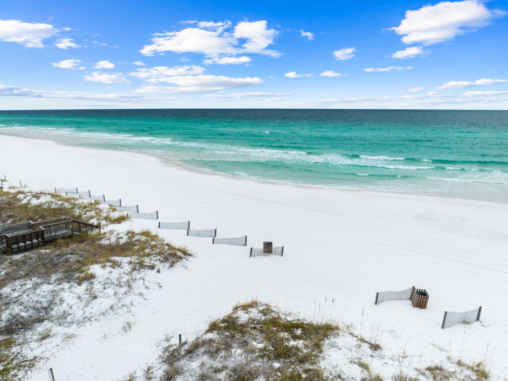 Aerial beach view